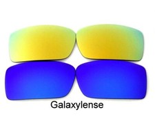 Galaxy Replacement Lenses For Oakley Gascan Blue Gold Polarized 2 Pairs