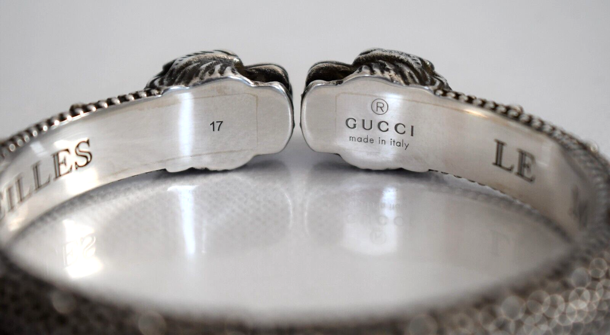 🆕️GUCCI LE MARCHE DES MERVEILLES TIGER STERLING SILVER CUFF