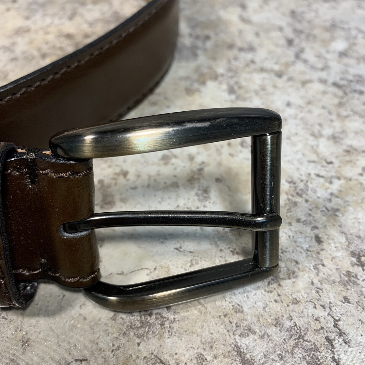 MARA GIORDANI Made In Italy Leather Metal Plaque Pin Buckle Belt Mara Giordani Men main image 3