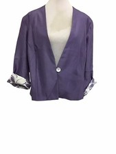 Roman Originals White Lilac Shantung Jacket Size 22 Pristine