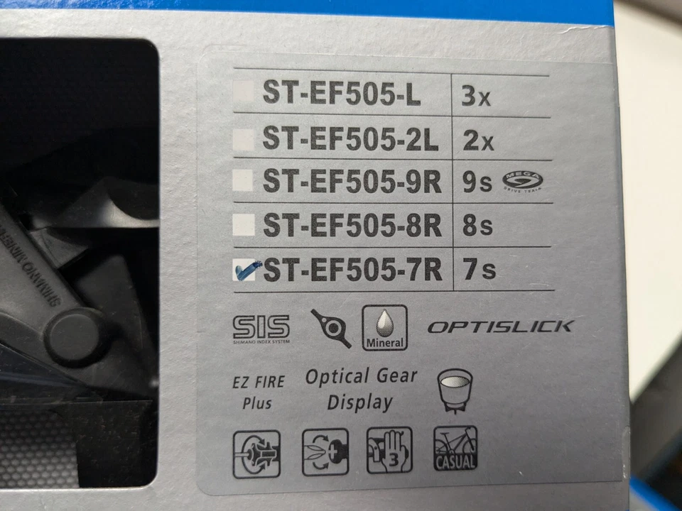 Shimano Shift/Brake Lever ST-EF505-7R 7s, EZ Fire Plus 192790444543 - Image 3 of 4