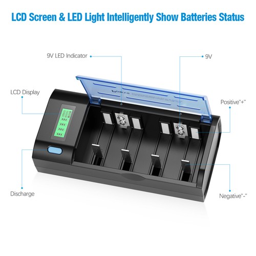 Lot D C Cell Size Rechargeable Batteries High Capacity NiMH /LCD Battery Charger - Picture 95 of 115