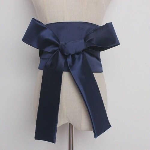 Donna Largo Giapponese Cintura Cintura Raso Finta Seta per Kimono Yukata  Cintura | eBay
