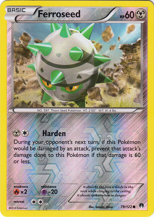 Pokemon XY Breakpoint Ferroseed Reverse Holo 79/122