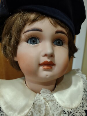 29'' Full Body Porcelain Victorian Boy Doll, Sally-Lynne 1985 Bru Jne/Steiner