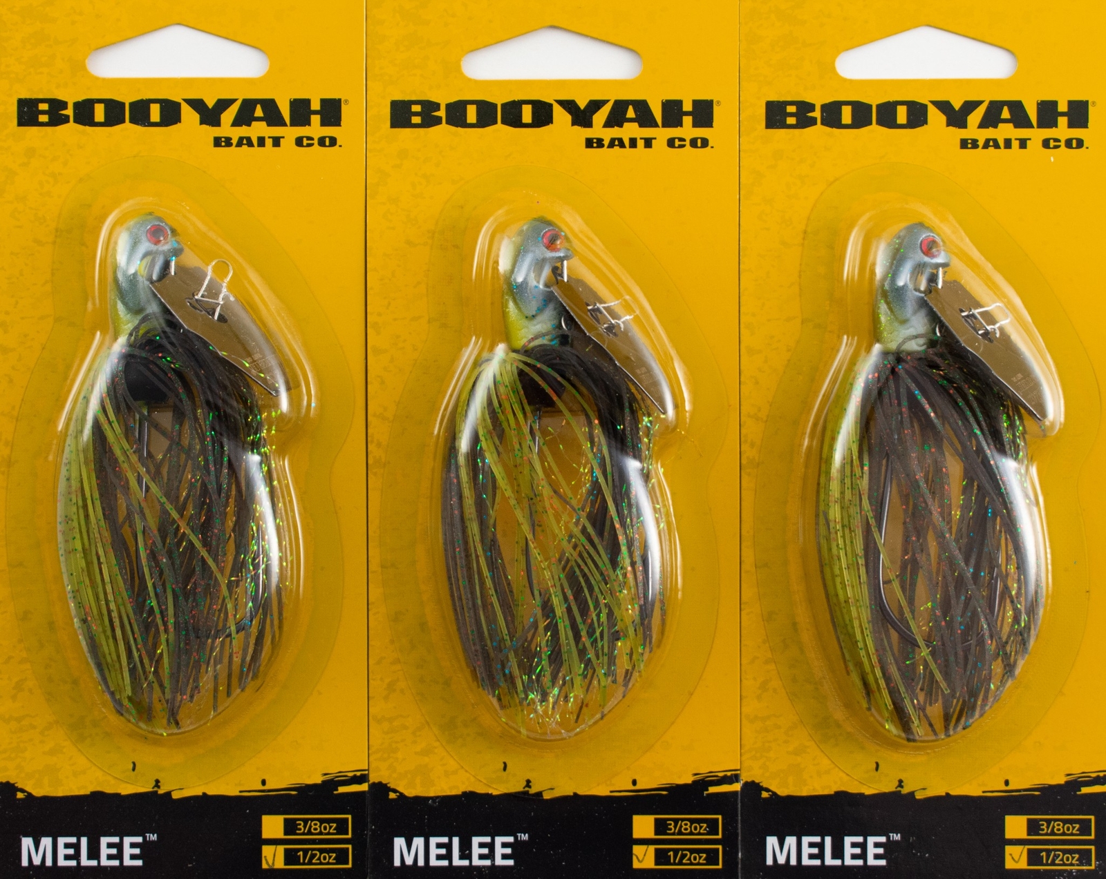 (LOT OF 3) BOOYAH MELEE BLADED JIG 1/2OZ BYMLE1275 SUMMER GILL CR1368