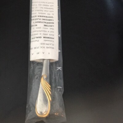NEW Yamazaki Hilary Gold Accent Stainless Steel Dinner Knife CRAGG Design