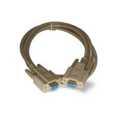 6ft Serial Null Modem Cable DB9 Female DB9 Female - Beige