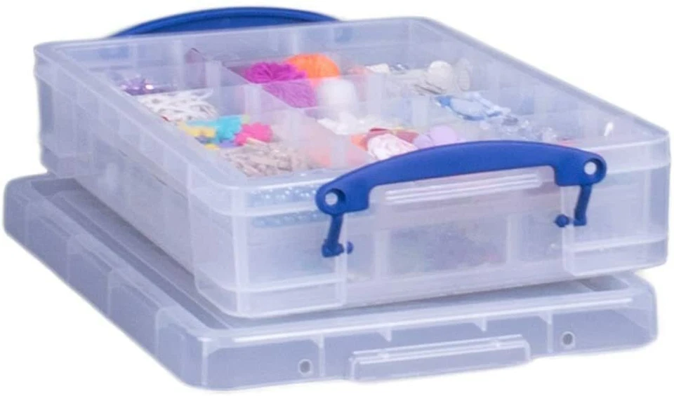 Really Useful 4 Litre Box With 2 X  15 Compartment Hobby Tray - Image 4 of 4