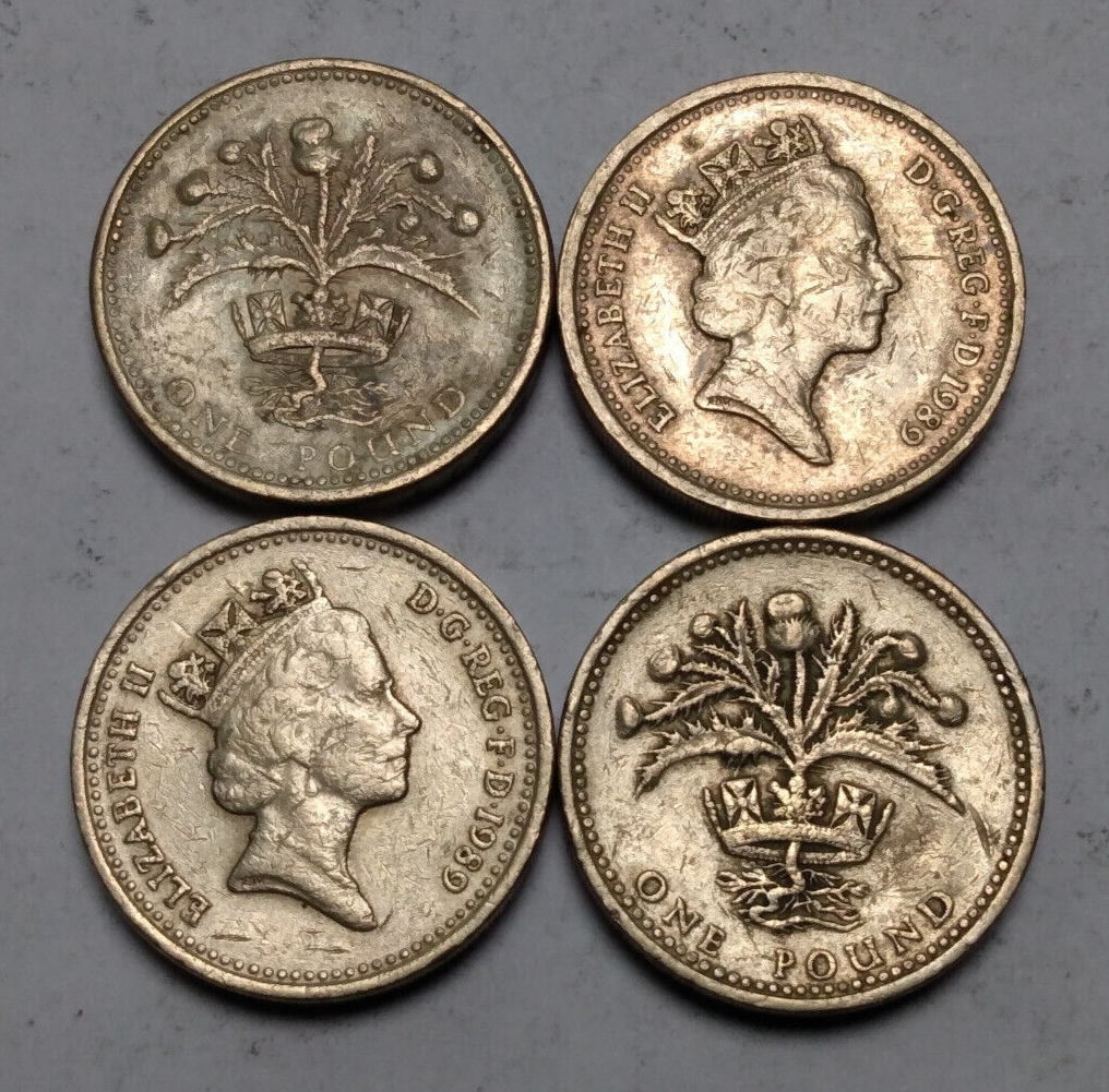 1x 1989 UK One Pound Coin - British £1 Coin - Elizabeth II | eBay