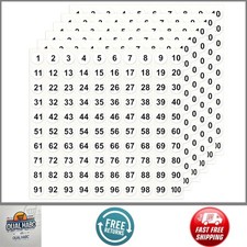 Number Stickers, Number Stickers 1-100, 2500 PCS Vinyl Consecutive Number 25 for