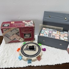 Juego de dominó mexicano vintage cubo electrónico sonido raro probado/funcionando con trenes