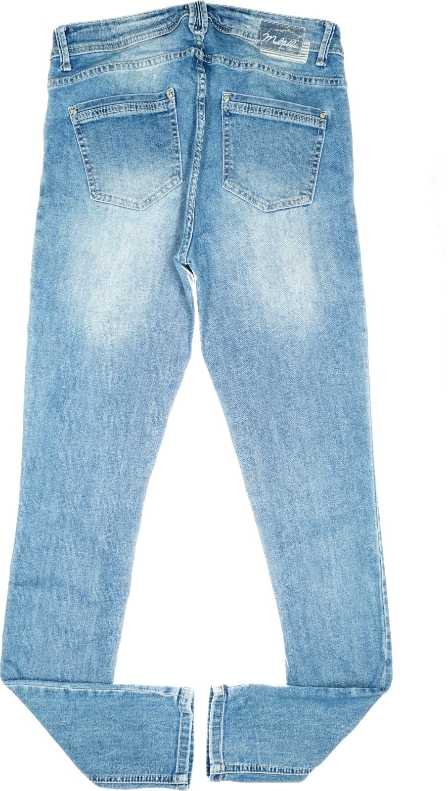 Multiblu 40 L34 Jeans Trousers H. Blue Womens Stretch Skinny Slim Leg High Ri... image 3