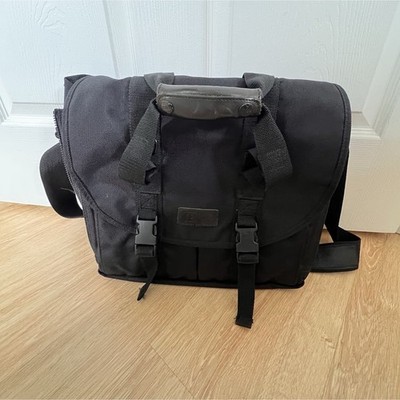 Vintage Tenba Black Nylon Shoulder Camera Bag Padded Accessory Compartments 