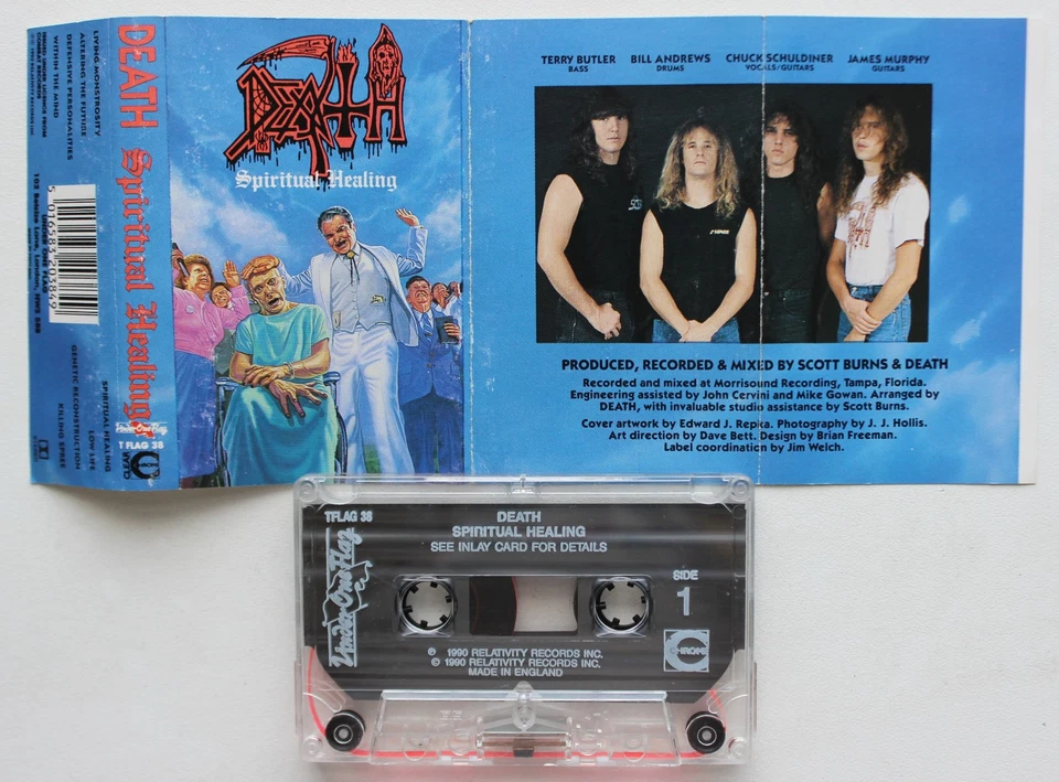 DEATH - SPIRITUAL HEALING (UNDER ONE FLAG TFLAG38) 1990 UK CASSETTE TAPE METAL - Image 2 of 3