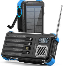 Hand Crank Emergency Radio, NOAA Weather Radio AM/FM, Solar Powered