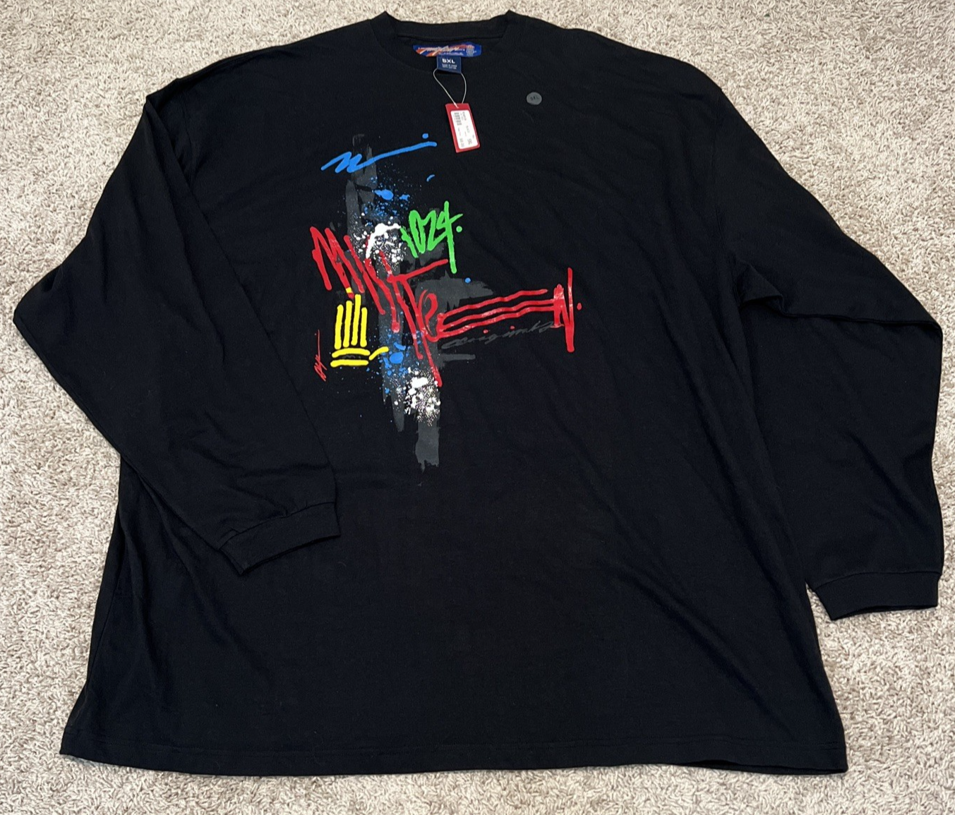 Vintage Y2K Miskeen Originals Mens 5XL Hand Painted Hip Hop Streetwear Art NWT