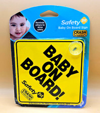 Safety 1st Yellow BABY ON BOARD Sign With Suction Cup BRAND NEW