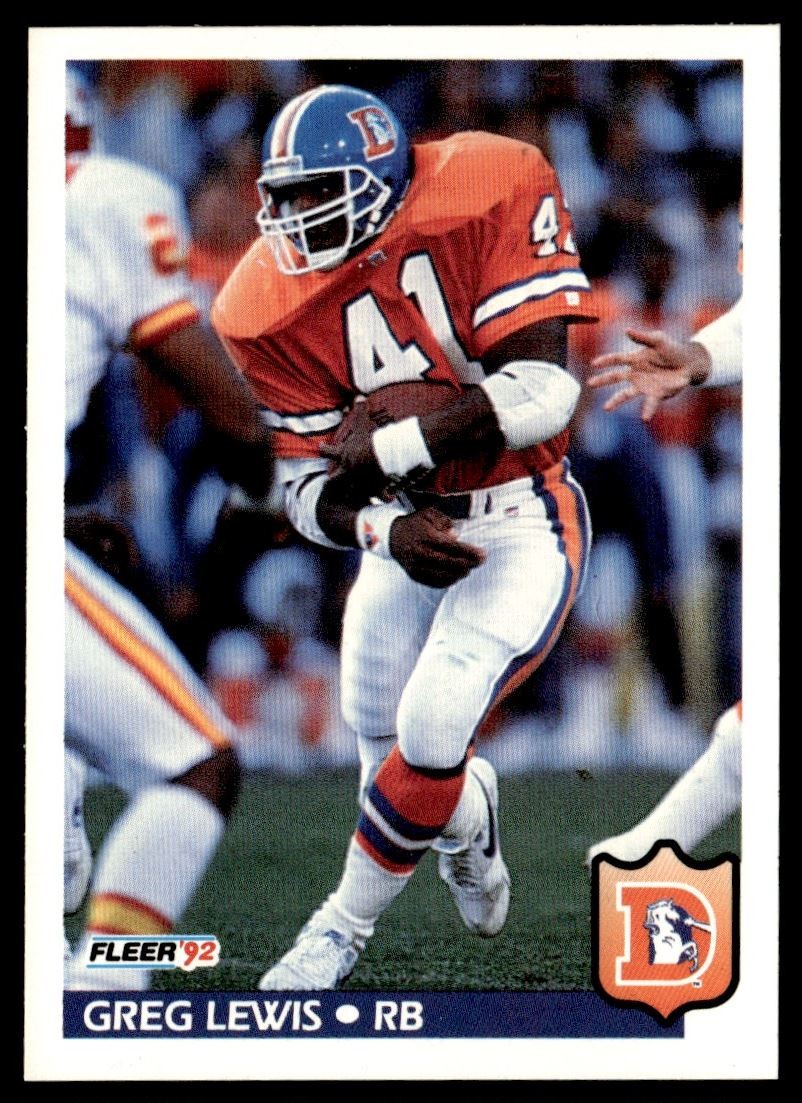 1992 Fleer Greg Lewis Denver Broncos #100
