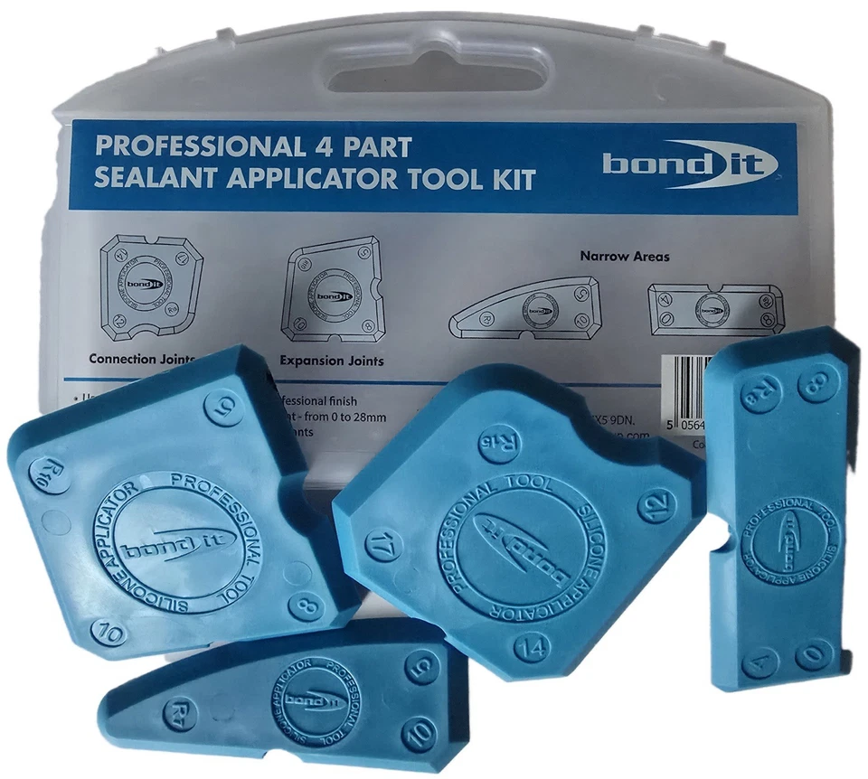 BOND IT Kit Attrezzi Finitura Sigillante Silicone - Set Applicatore 4 Pezzi