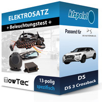für DS 3 Crossback 10.2018-Jetzt Towtec E-Satz 13Polig Fahrzeugspezifisch NEU