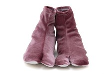 Velour Tabi Socks Women's Winter Stretch Split Toe Kimono Made in Japan