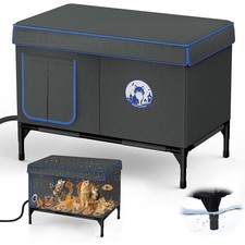 Heated Cat House Indoor Outdoor Multi Cat Shelter W/ Auto Temperature Control