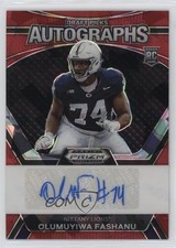 2024 Panini Prizm Draft Picks Red Ice Olumuyiwa Fashanu #DPA-OFU Auto 0rd2