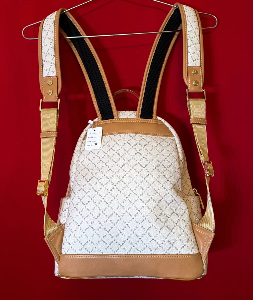 $200 La Tour Eiffel ❤️ Women’s White Logo Backpack Luxury Finished 5x10x12” - Image 4 of 4