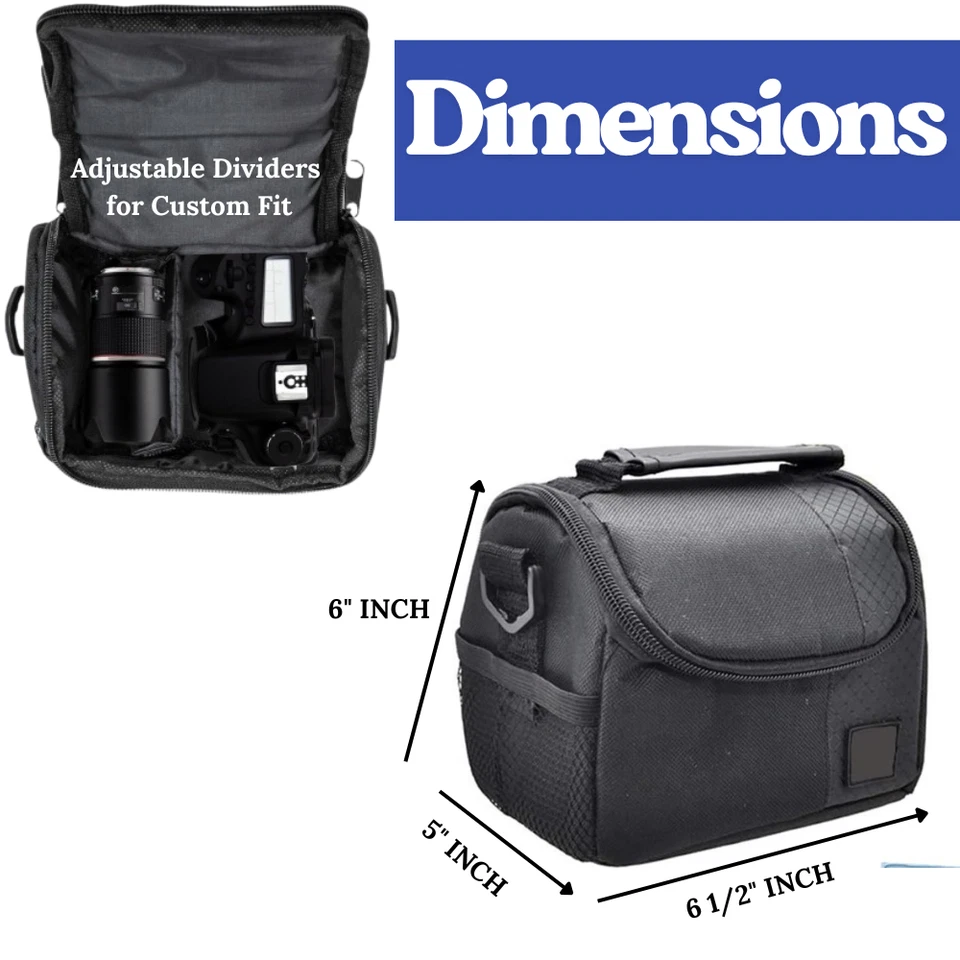 Camera Protective Bag Shoulder Pouch Zipper Case for Nikon Canon Sony Rebel DSLR - Image 2 of 4