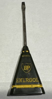 VINTAGE BP ENERGOL MOTOR OIL Standard ScrewDriver with Triangle Handle