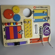 Montessori Busy Board for Toddlers - Safe, Durable Sensory Activity Board