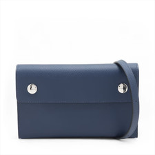 Hermes Snap To Go Veau Epsom Blue Tie Silver Hardware K: 2025