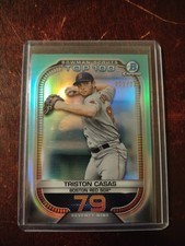 2021 Bowman Bowman Scouts Top 100 Triston Casas #BTP-79 Aqua Refractor /125 (RC)