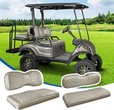 NOKINS 4PCS Golf Cart Seat Covers Kit, Front and Rear Seat Covers Fits YAMAHA/G2