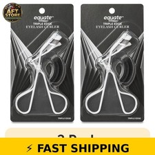Equate Stainless Steel Triple-Edge Eyelash Curler - 2 Pack