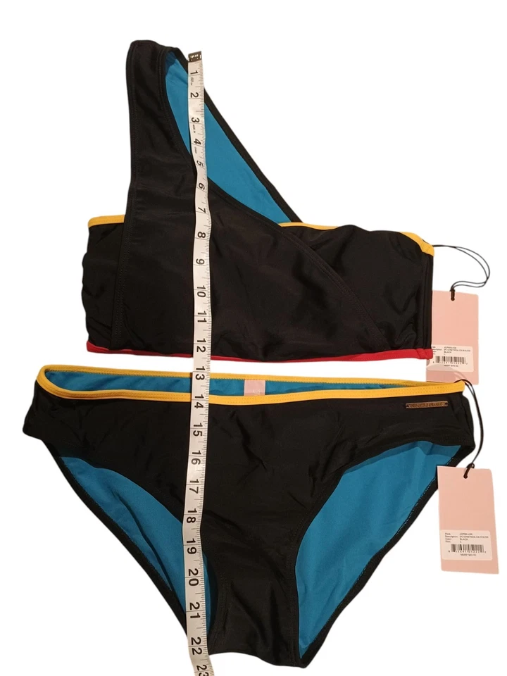 Juego de bikini Juicy Couture 2 piezas asimétrico bloque de color talla grande nuevo con etiquetas Foto 2 de 4