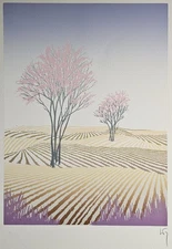 SPRING BLOSSOM TREES - Screenprint / Serigraph by KEY, signed