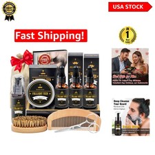Men's Beard Grooming Bundle: Oils, Wash, Balm  Care Essentials - Unscented