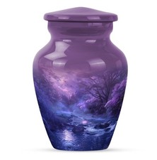 Forest 3 Inch Small Urns for Human Ashes Decorative Mini Funeral Box