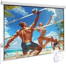 120" Motorized Projector Screen, Electric 16:9 Projector Screen with Remote