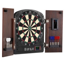 Dartboard Cabinet Set 13.5 Electronic Scoring...