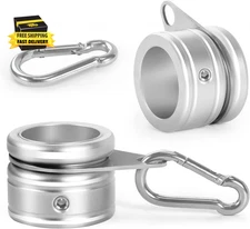 Flag Pole Rings, Aluminum Alloy Flag Pole Clips Swivels 360° Rotating anti Wrap 