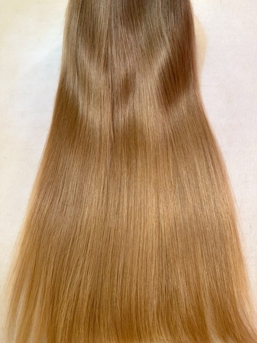 Long 22.5” Human Hair Premium Quality Lace Front Full Wig Golden Honey Blonde