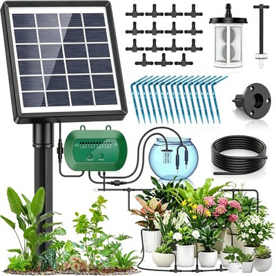 Solar Drip Irrigation Kit ,DIY Automatic Watering System for Garden,Plant, i