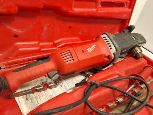 Milwaukee 1680-20 Right Angle Super Hole Hawg Drill 1/2" 120V Corded 13 AMP Case - Picture 8 of 8