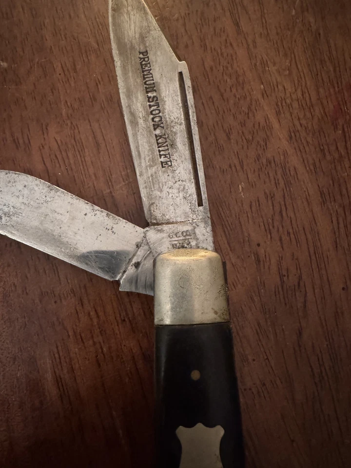 Faca de bolso dobrável vintage GCCO Itália Premium Stock – 3 lâminas – 9" aberta  - Imagem 3 de 4