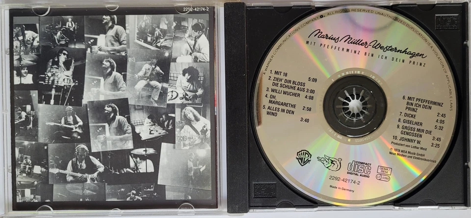 Marius Müller-Westernhagen - Mit Pfefferminz bin ich dein Prinz (CD, 1978) - Bild 3 von 3