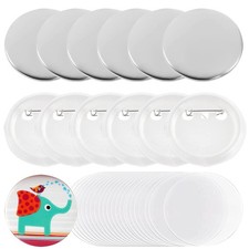 2.25 inch Blank Button Badge Maker Pin Parts Metal 58 millimeters, Clear