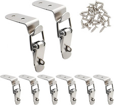 8Pcs Stainless Steel 90 Degree Spring Toggle Lock with Clasp Buckle